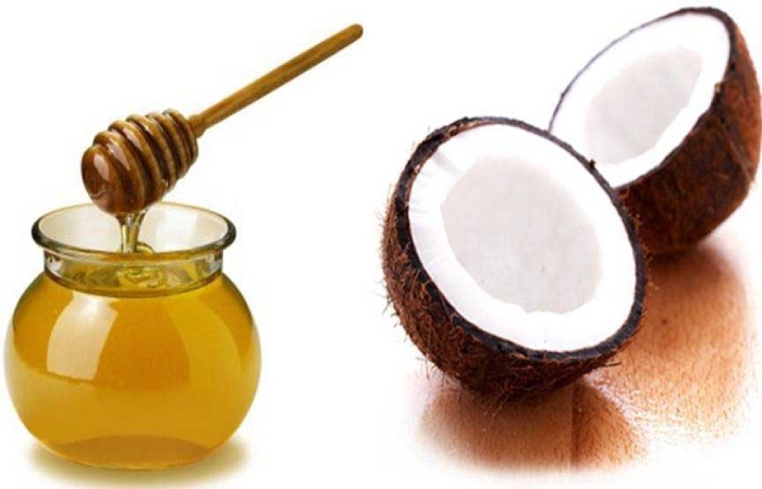 Honey, Olive Oil, Coconut Oil, and Milk Mask