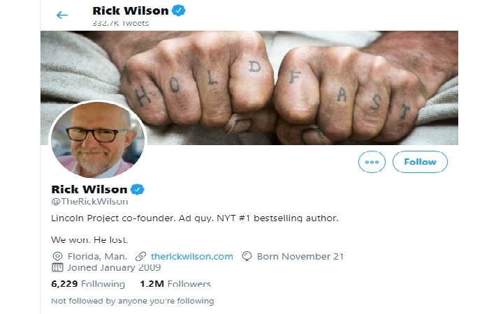 Rick Wilson Twitter