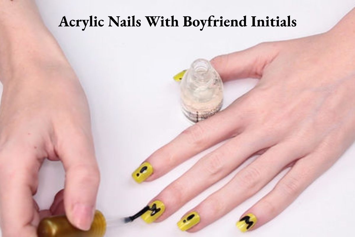 Acrylic Nails With Boyfriend Initials – 2024